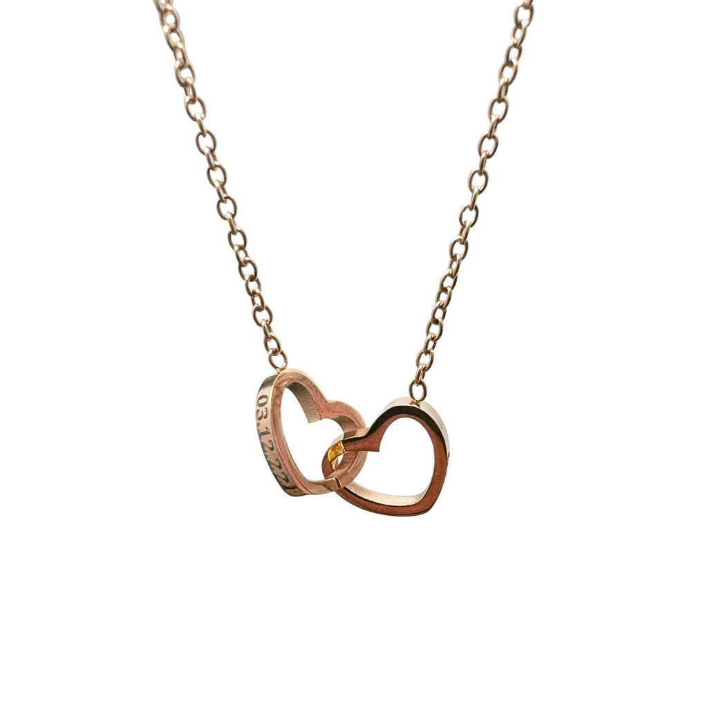 Engraved Necklace with Eternal Rose Box