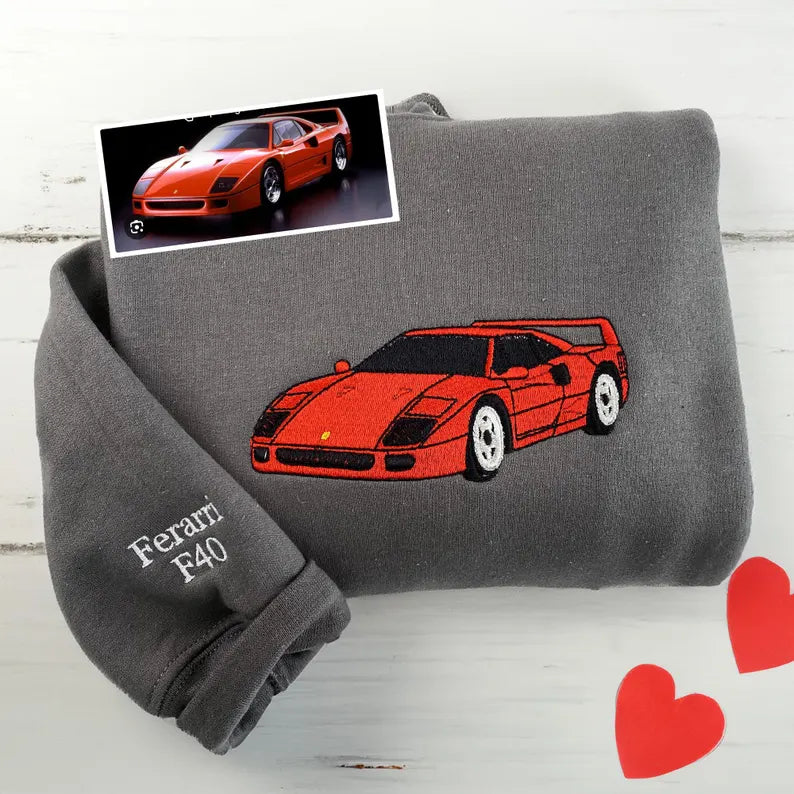 Custom Embroidered Car Sweatshirt