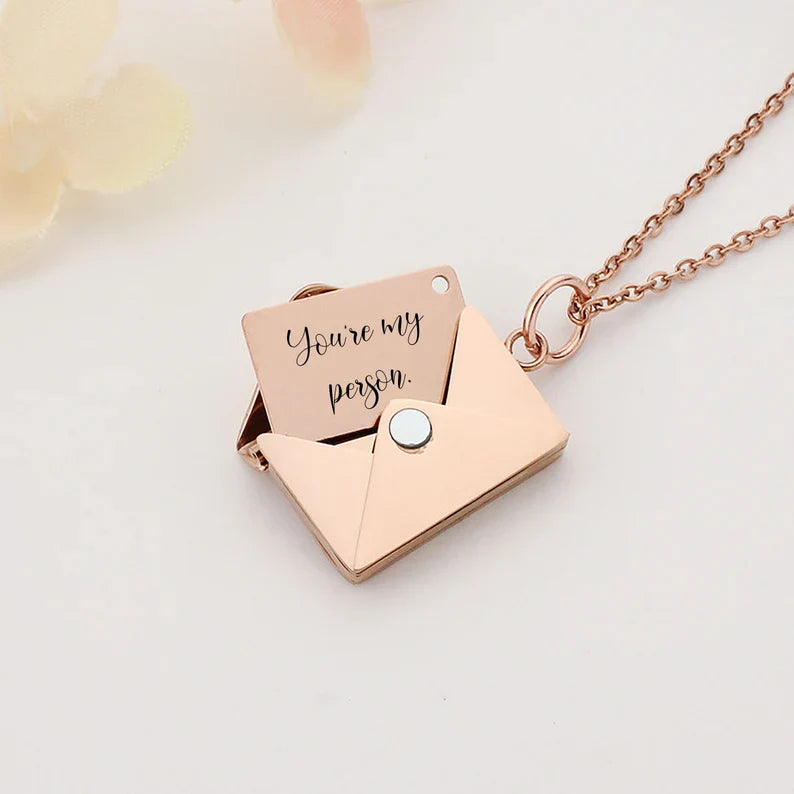 Envelope Necklace With Secret Message