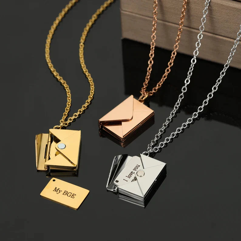 Envelope Necklace With Secret Message