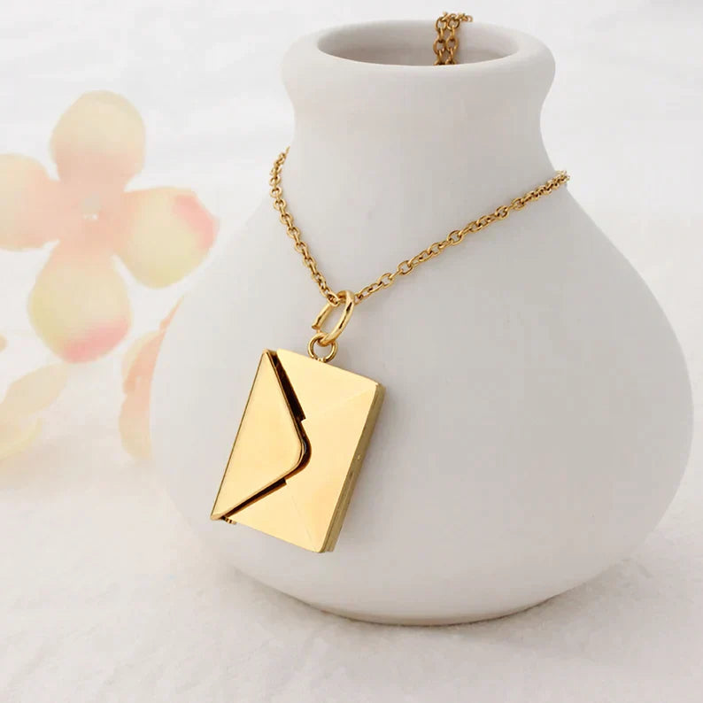 Envelope Necklace With Secret Message