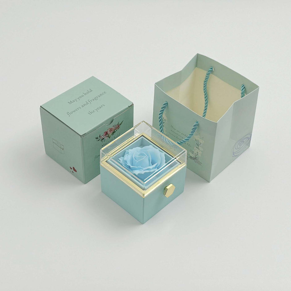 Engraved Necklace with Eternal Rose Box