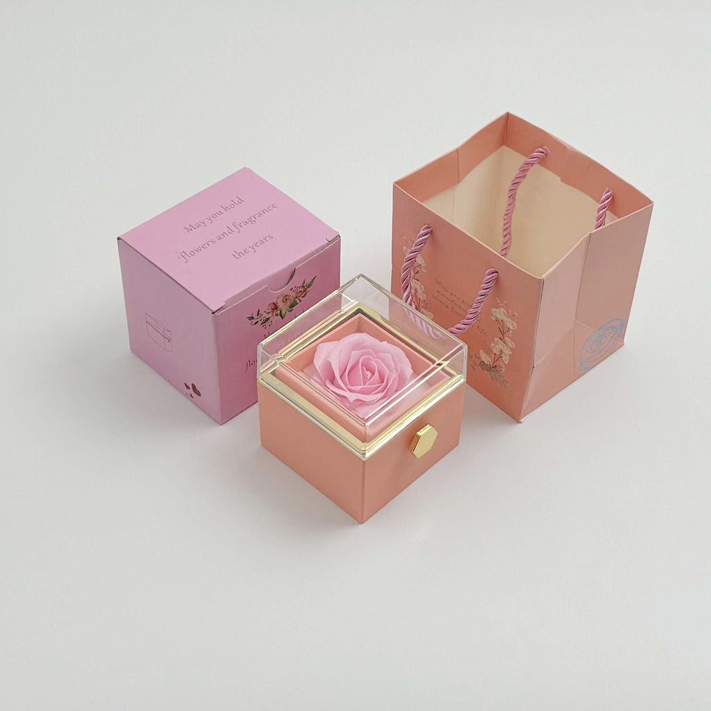 Engraved Necklace with Eternal Rose Box