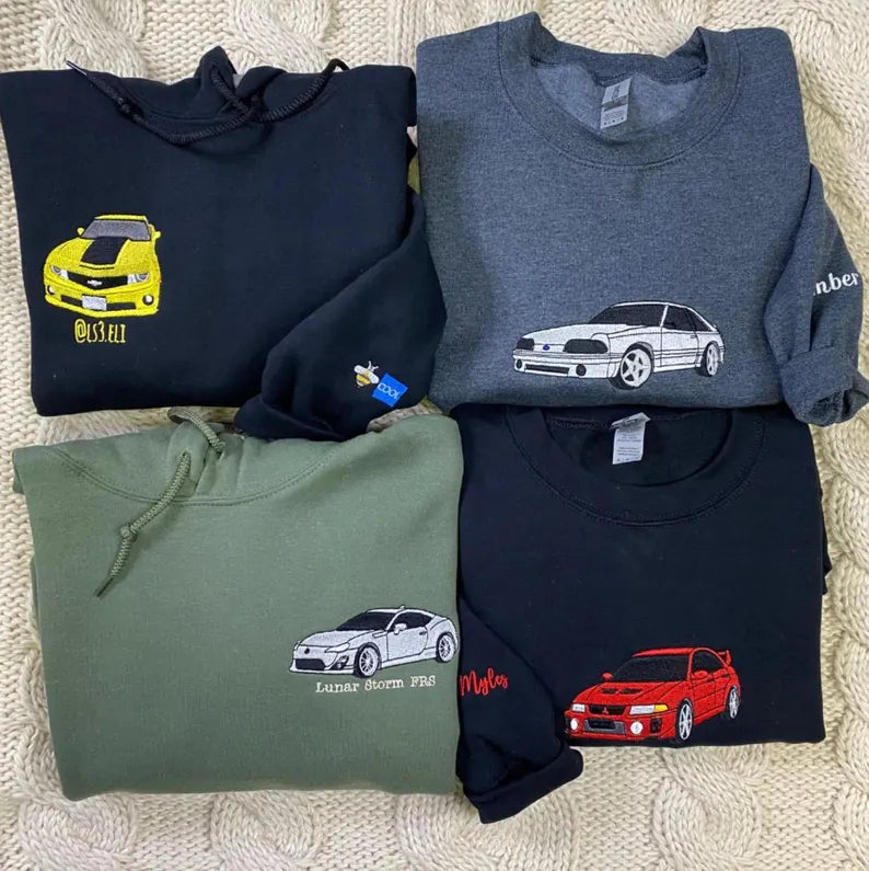 Custom Embroidered Car Sweatshirt