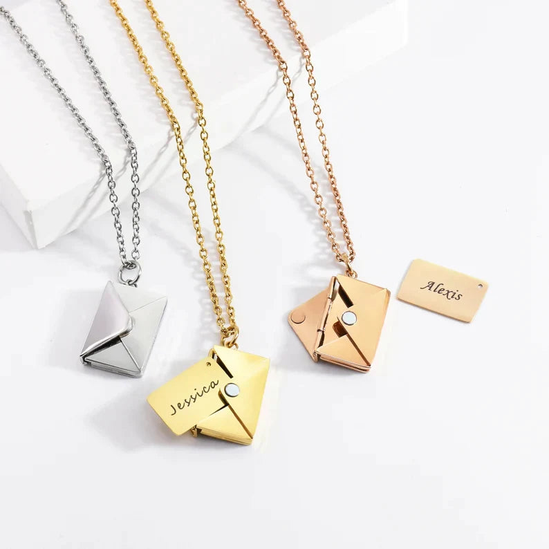 Envelope Necklace With Secret Message