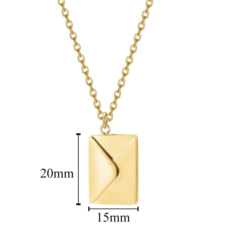 Envelope Necklace With Secret Message