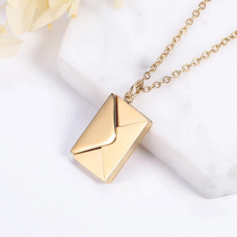 Envelope Necklace With Secret Message