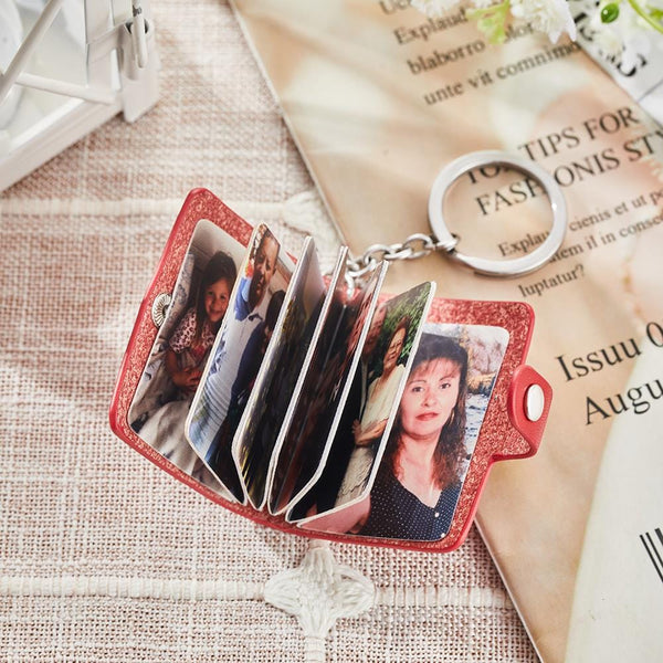 Photo Album Keychain Leather Keychain with Photo Romantic Gifts